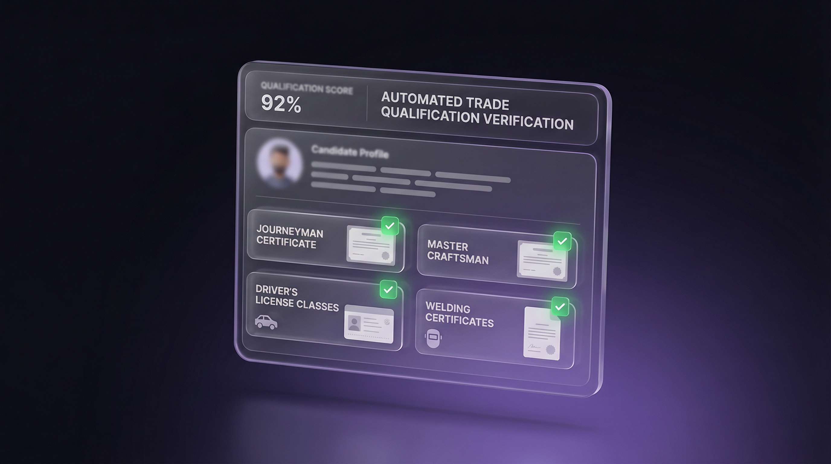 From Journeyman Certificate to Driver's License, Automatically Verified